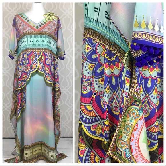 *TAKING DOWN* Mandala & Stained Glass Kaftan Maxi - Picture 2 of 8